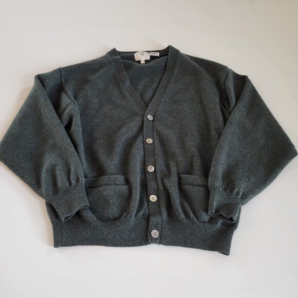 Vintage Viyella Forest Green Cardigan Size XL Unisex 100% Merino Wool EUC - Picture 1 of 9